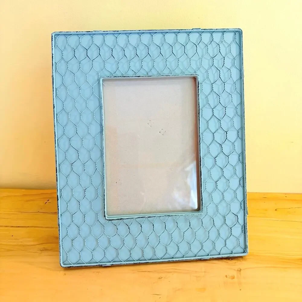 Fetco Honeycomb Mesh Chicken Wire Photo Picture Frame 5 x 7 Rustic Country Beach